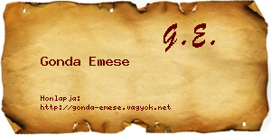 Gonda Emese névjegykártya
